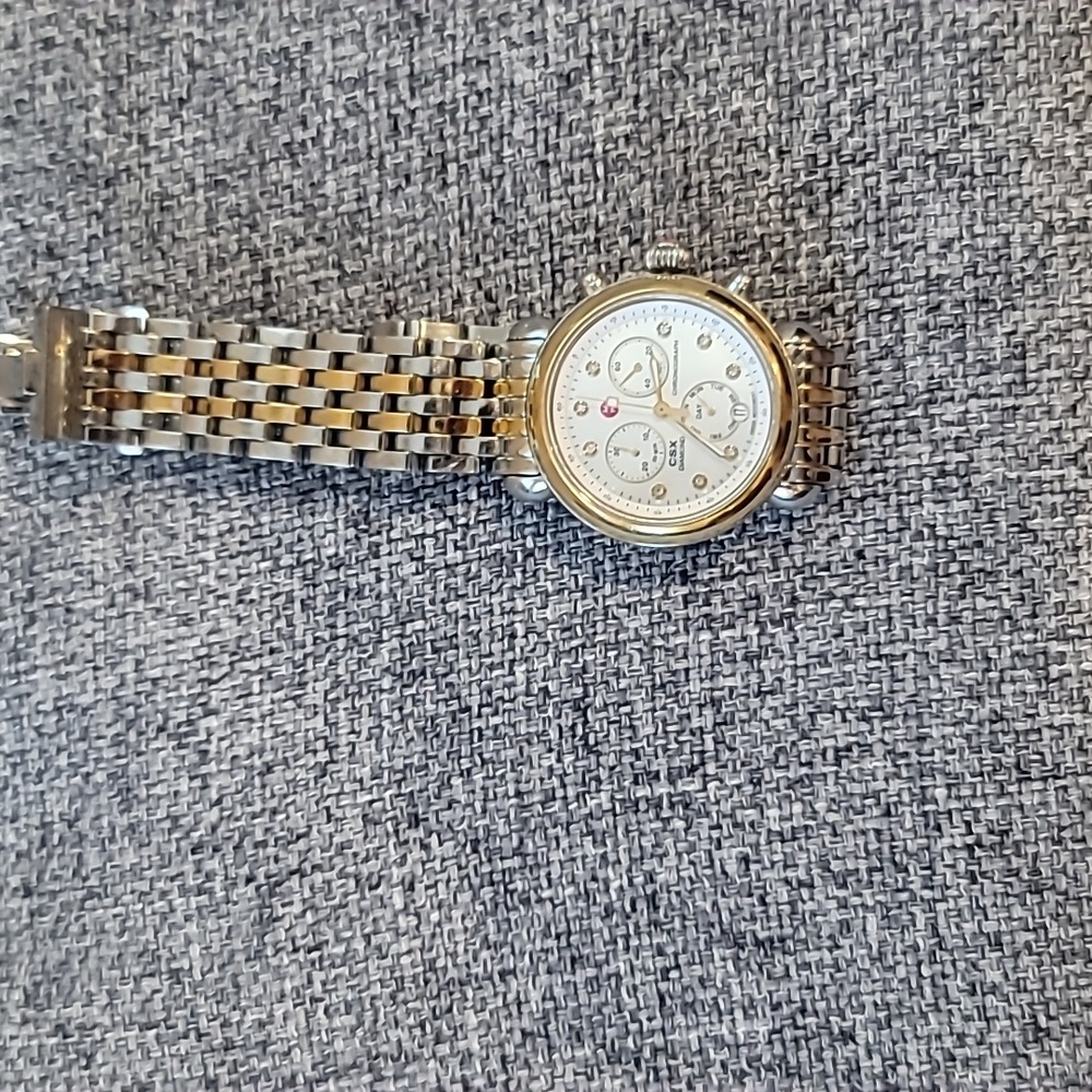Michele women's Diamond Accent Two-Tone watch - Picture 5 of 8